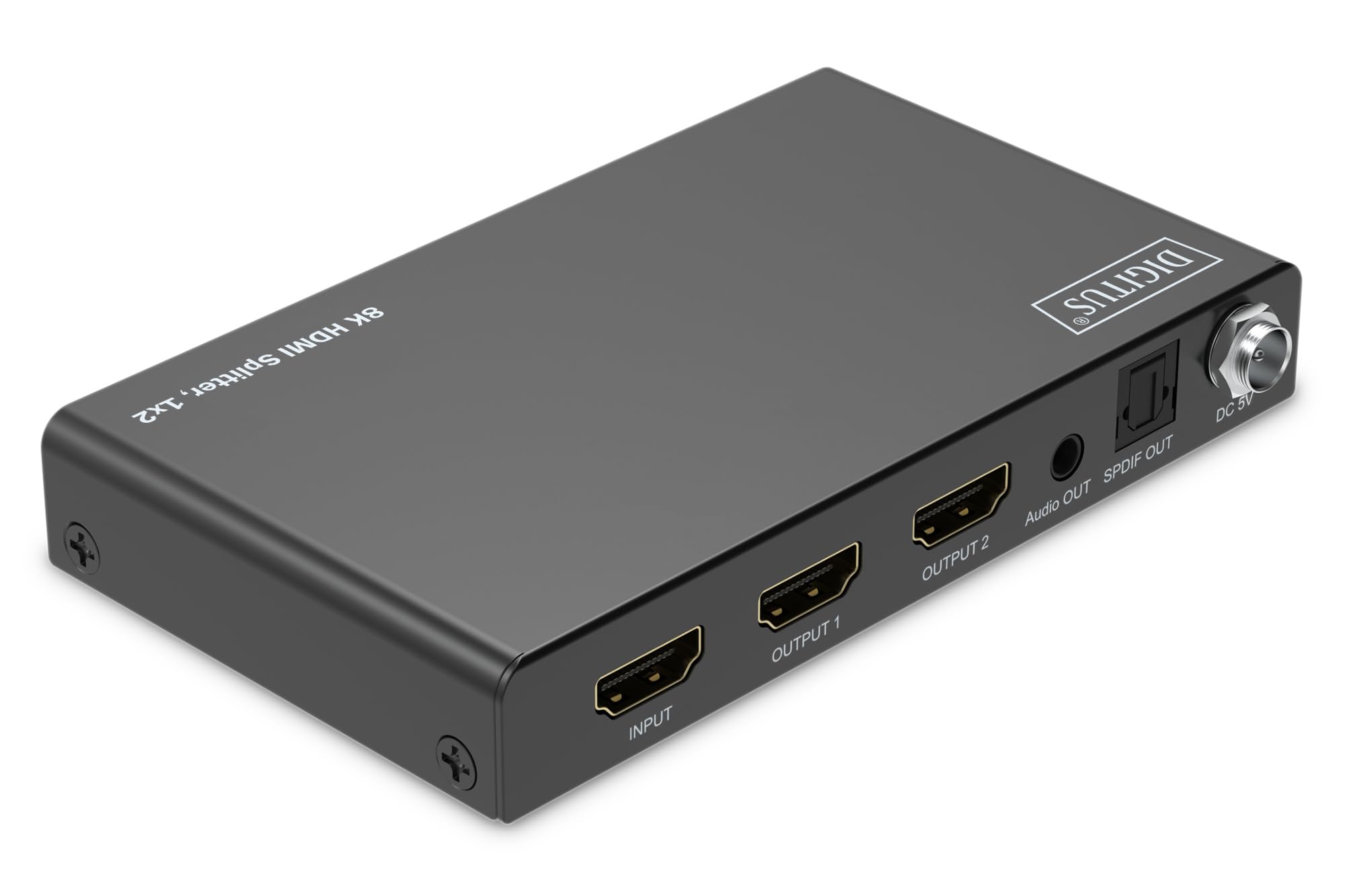 DIGITUS HDMI Splitter 1x2 – Eingang 1-Port Ausgang 2-Port – UHD 8K 60Hz