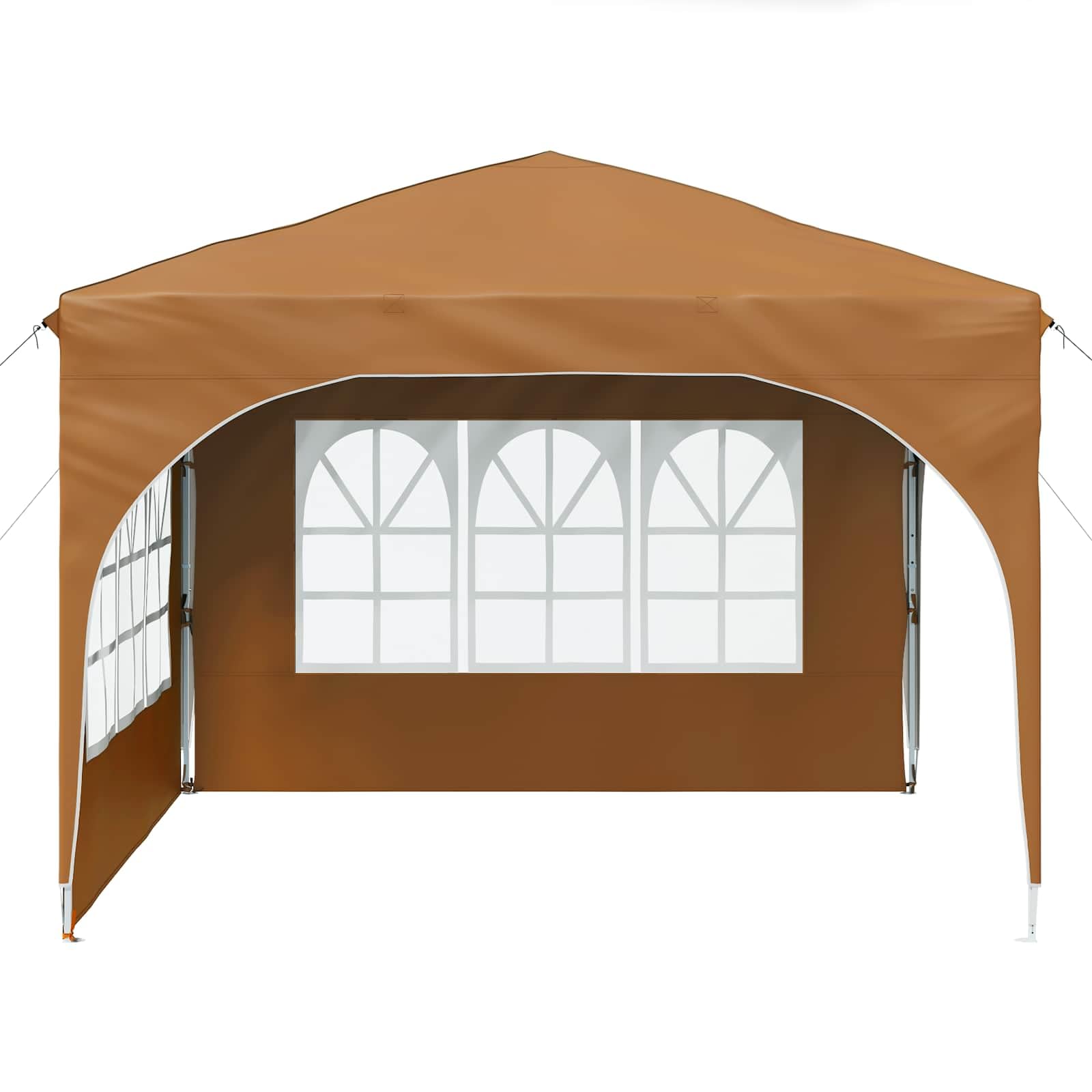 Gazebo pieghevole per feste, 290 x 290 x 245 cm, beige