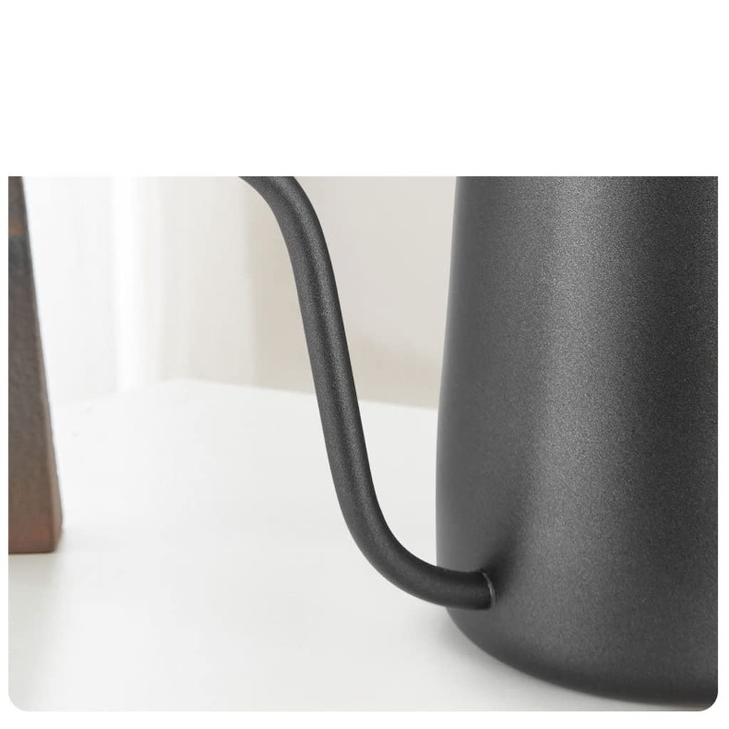 Ręczne kubki do kawy ze stali nierdzewnej kubek ucho wiszący dzbanek do kawy ręczna wylewka kroplowa garnek do parzenia kawy/362(Black,230ml)