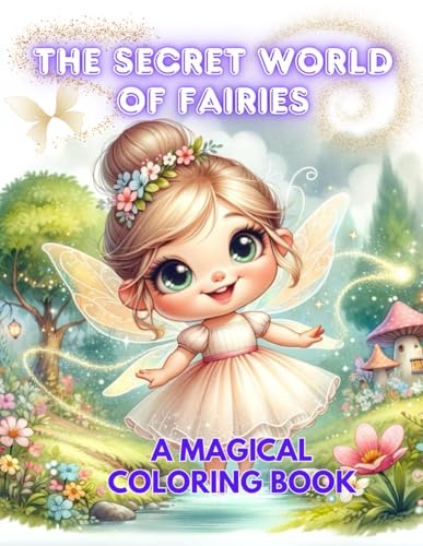 The Secret World of Fairies A Magical Coloring Book: garden and forest fairies book | magical fairies for kids ages 3-8| for girls | beautiful | fantasy coloring book for young children