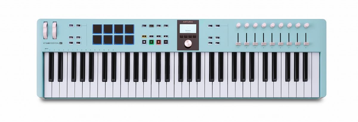 Arturia KeyLab Essential mk3 USB MIDI Controller, 61 Key - Aquamarine