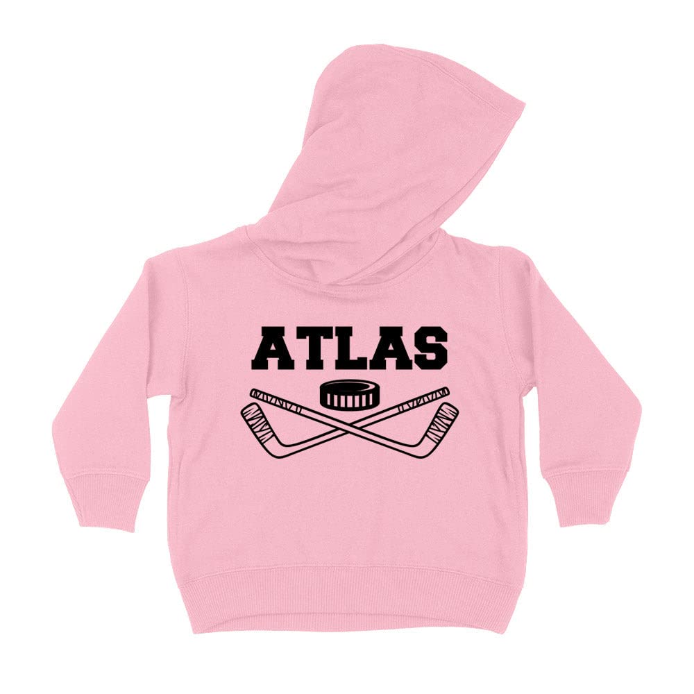 Hockey Atlas Kids Hoodie Sweatshirt Toddler 5T Light Pink