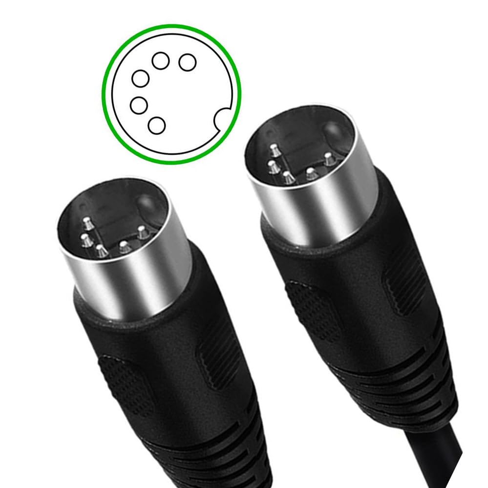Cable MIDI macho a macho 5P DIN 3 m audio miniatura 2