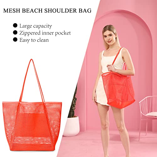 Image of Iioscre Mesh Beach Tote Bags for Womens,Large Causal Beach Hobo Bags for Beach Swimming Pools Beach Essentials