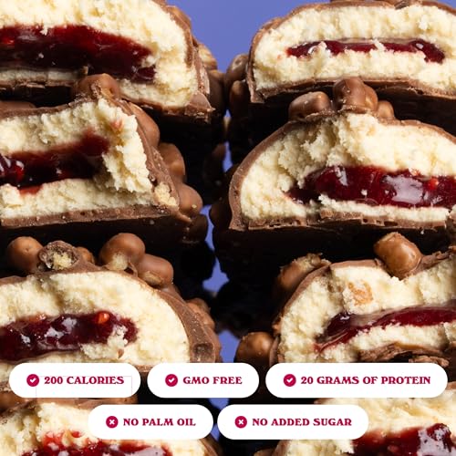 Image of Barebells Protein Bar Peanut Butter & Jelly - 12 Count, 20g Protein, 0g added sugar, High Protein Snack, Soft Texture - 1.94 oz (55g)