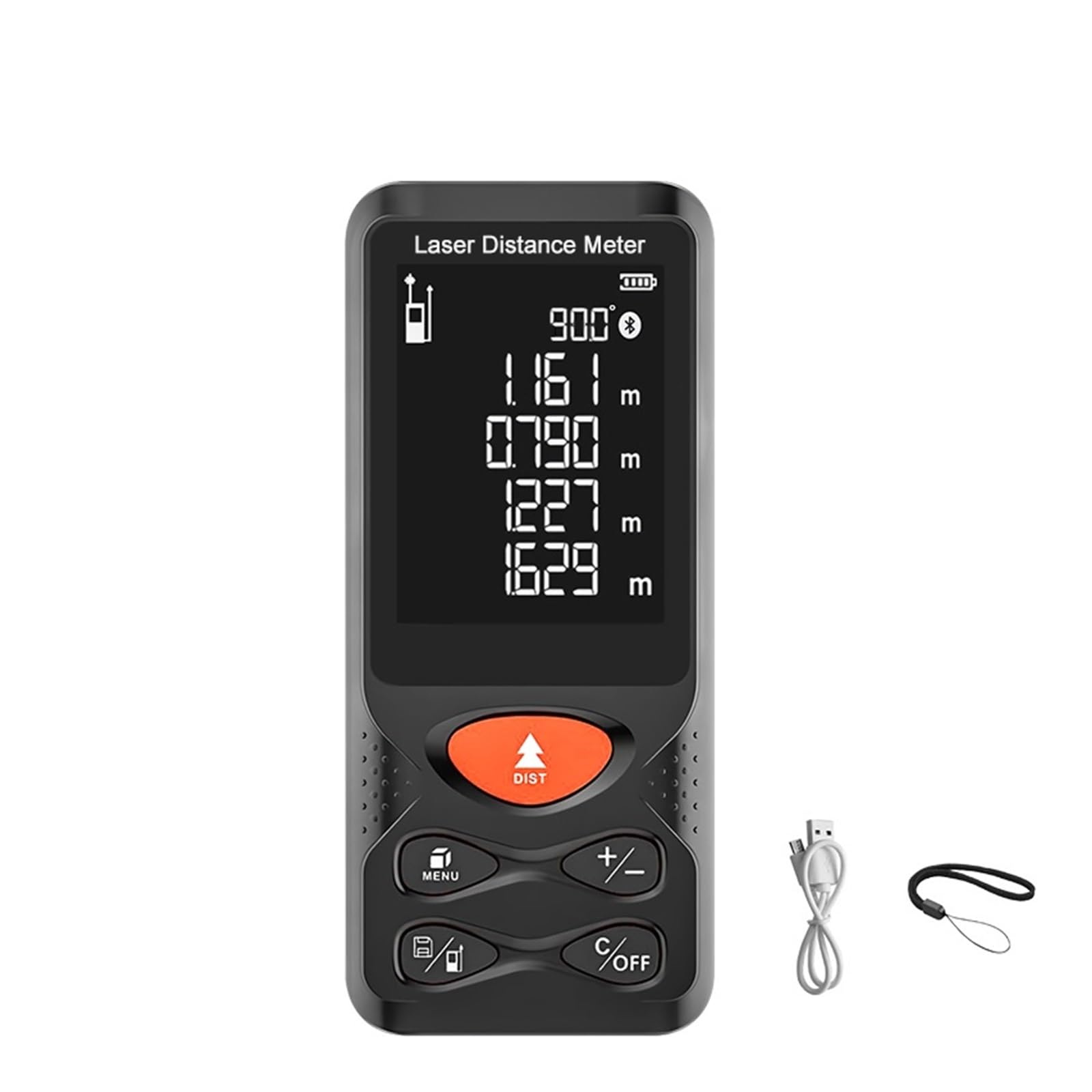 Medidor de Distancia láser Bluethooth Cinta métrica Nivel inclinación Regla Telémetros Mano Digitales 50M 120M Burbujas electrónicas Precisión Flexibilidad Medición