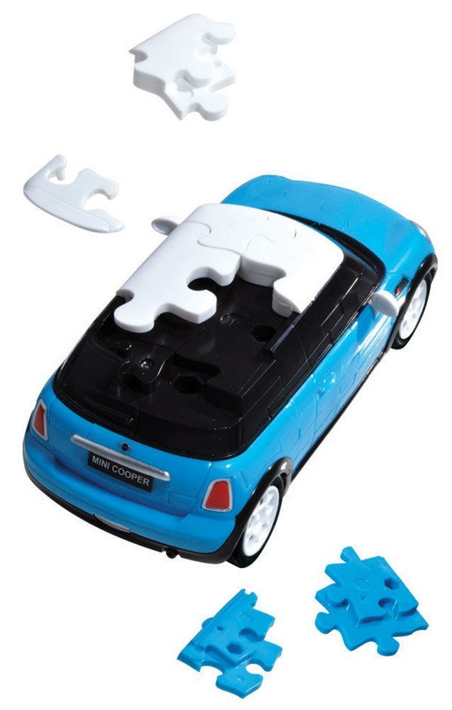 Amazon.co.jp: 64ピース カーパズル3D ミニクーパー/ブルー