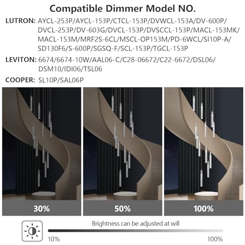 Image of 12 Light Living Room Chandelier Chrome Crystal Pendant Lights LED Dimmable 72W 6000K Staircase Large Chandelier Lobby Living Room Foyer High Ceiling Chandeliers
