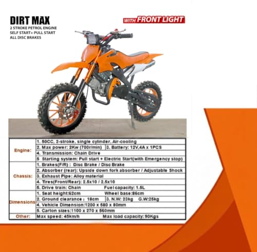 Gigaglitz 50Cc 2 Stroke Kids Super Dirt Bike -Best Off-Road Mini Motorcycle, Budget Friendly and Bike,Multicolor DONT BUY CHEAP IMPORTS WITH NO SUPPORT SERVICE AND WASTE MONEY BUY GENUINE REVIEW PRODUCTS TIME TESTED ... - Image 7