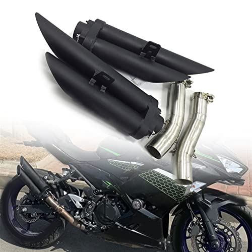 デュアルアウトレットオートバイ排気マフラーパイプに適合するR1 YZF-R1 2004 2005 2006 2007 2008 2009 2010 2011 2012 2013 2014 年