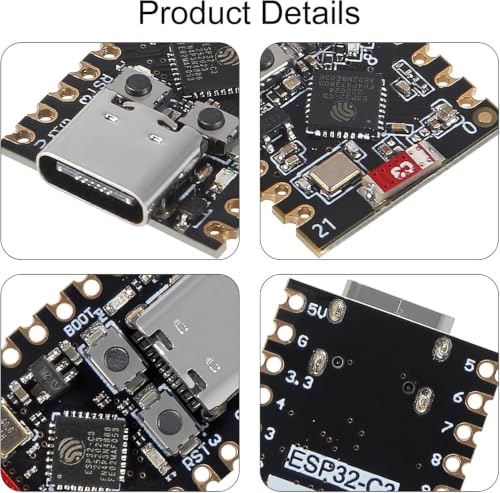 Image of ESP32-C3 Super Mini USB C-Type Development Board | Compact WiFi and Bluetooth Board | Ideal for IoT and Embedded Projects (Pre-Loaded with Tested Code)(Pack of 2)