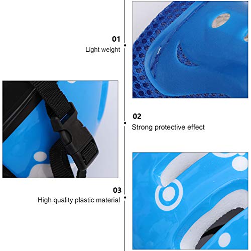 NUOBESTY Conjunto de 7 peças de capacetes de bicicleta para crianças, equipamentos esportivos, joelh