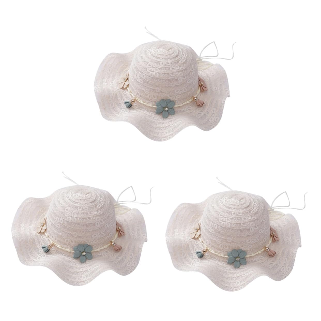 Veemoon Sombrero de Sol para Niñas con Ancha Protección Solar para Color Lechoso