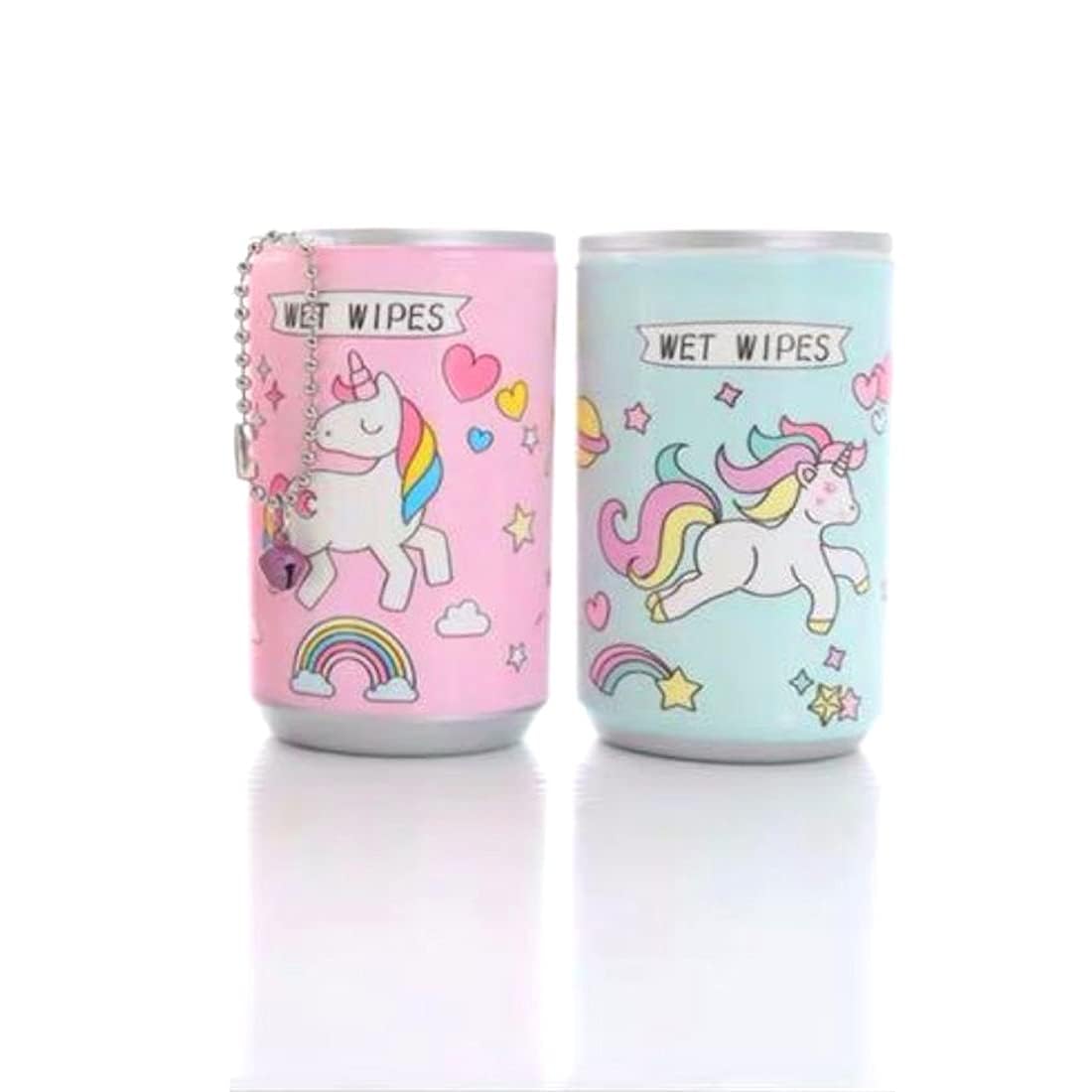 Twish Accessories Mini Portable Wet Wipes Tissue Can for Cleaning Face Body for Kids Women and Men Pack of 2 Pcs, 60 piece tissues, Random Colors-image-32