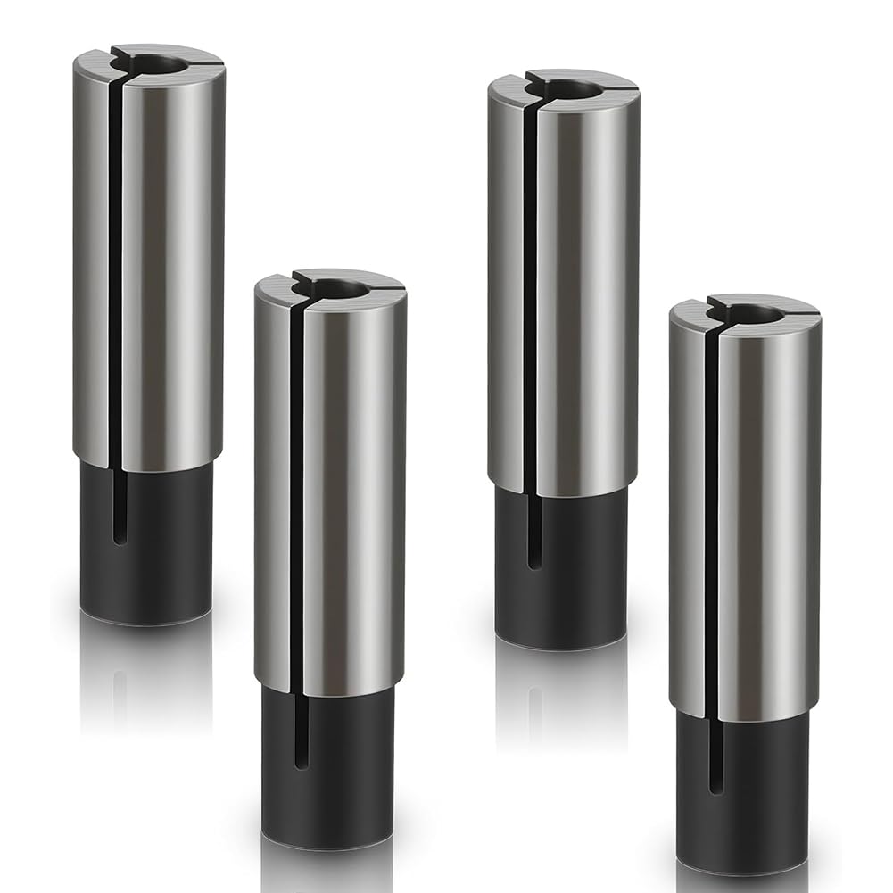 Jnchdghwa As Shown High-Carbon Steel 4Pcs 1/4" To 1/8" For Cnc Router, Lathe& Milling Machine Collet Adapter