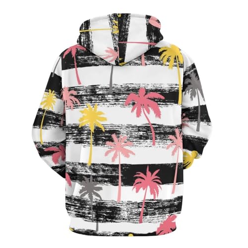 Sweat à capuche rayé original UMENG - Pull manches longues style unisexe S - 3