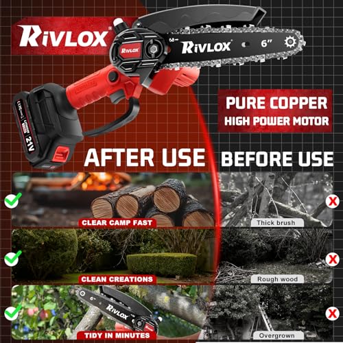 Rivlox 6-Inch Electric Mini Chainsaw