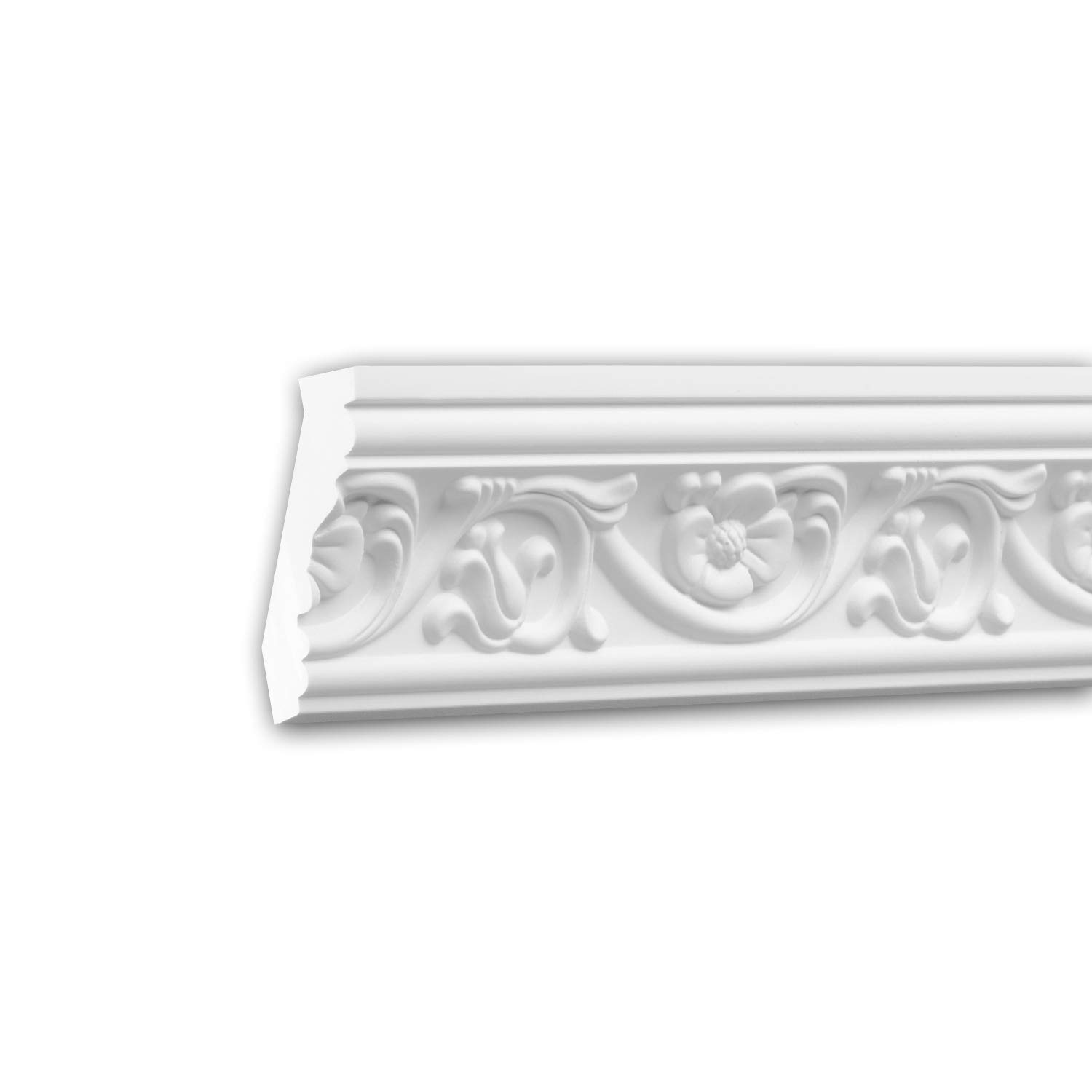 PRO[f]home® - Cornice Moulding 150181 Decorative Moulding Crown Moulding Coving Cornice timeless classic design white 2 m Profhome