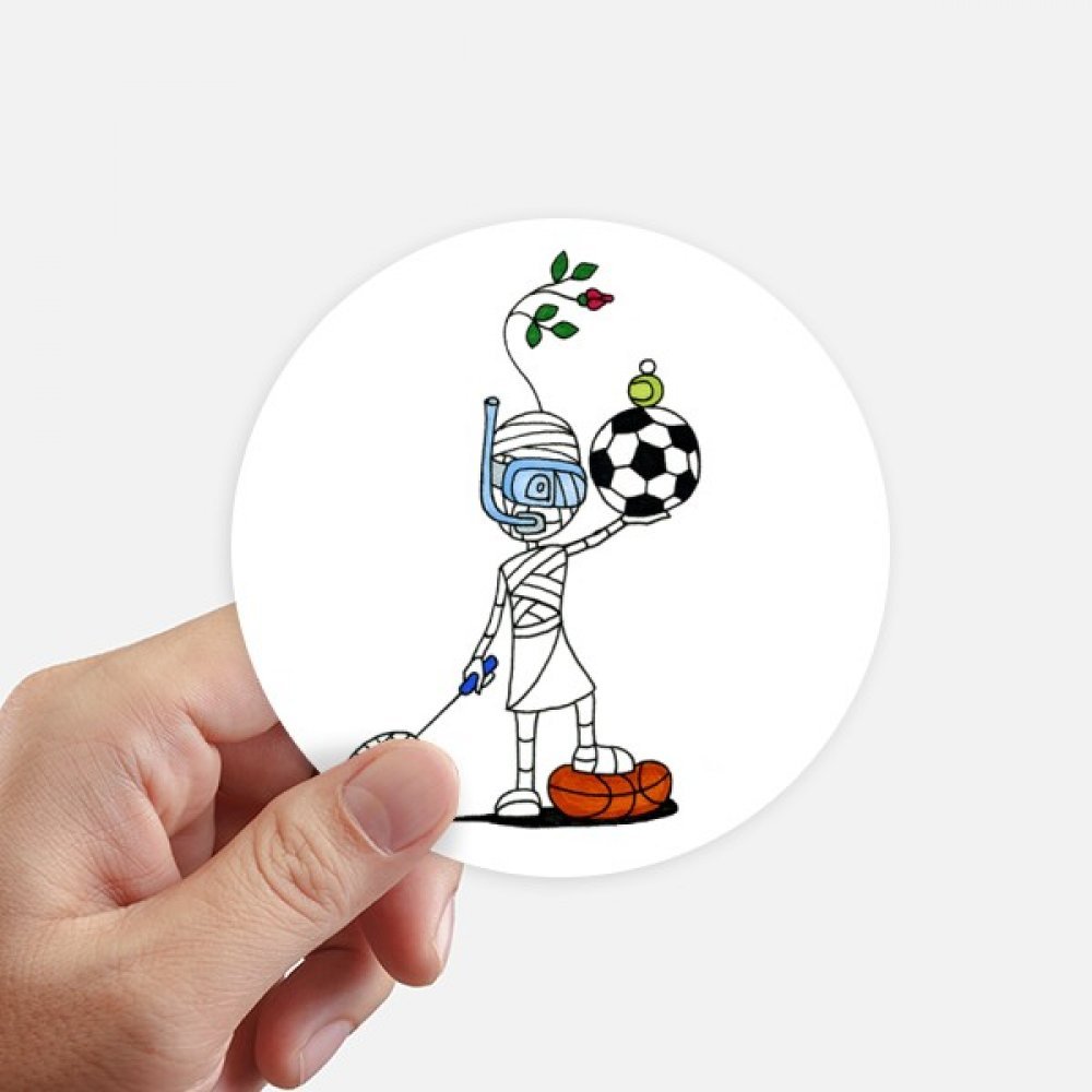 Autocollants de sport Horus momie football 10cm, stickers décoratifs pour pc et murs