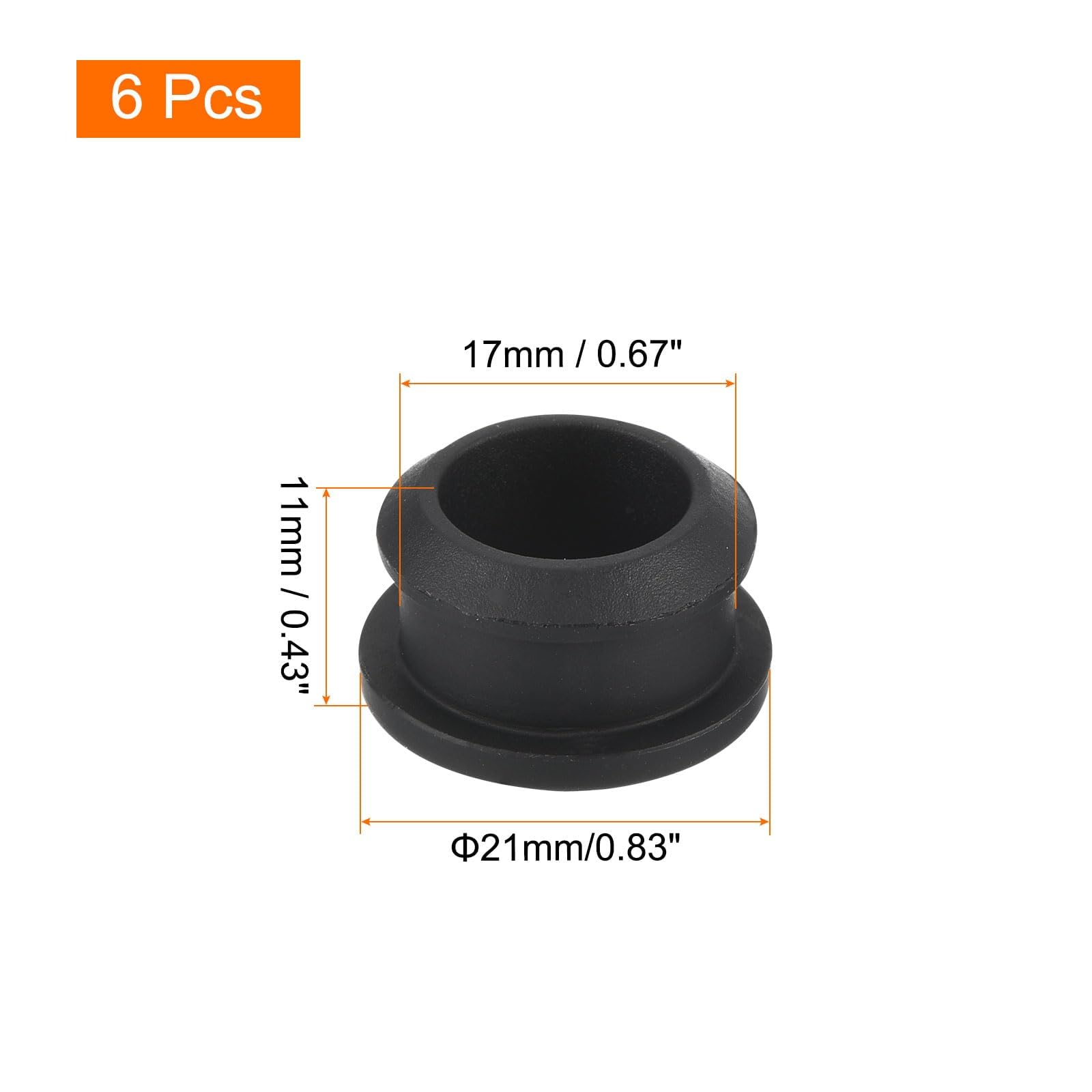 TA-VIGOR 6Pcs Silicone Snap in Locking Hole Plugs, 17mm Diameter Hole Stoppers - Image 2
