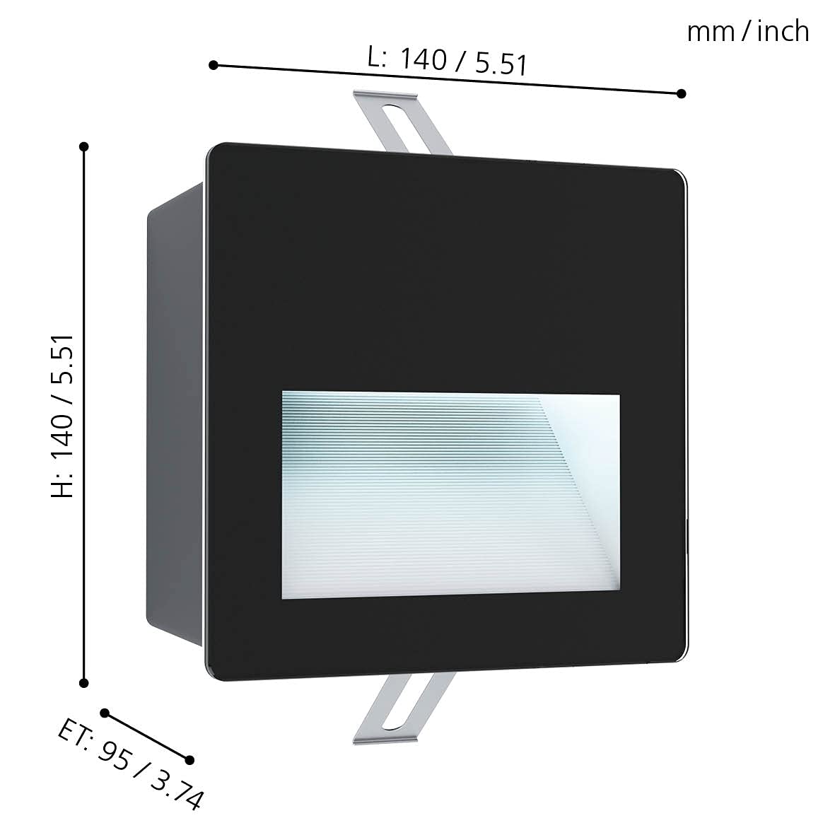 6x ZIBAL LED Wandeinbauleuchte – IP65, 3,3 W, 223 Lm, Kaltweiß, Für Außenbereich & Treppen