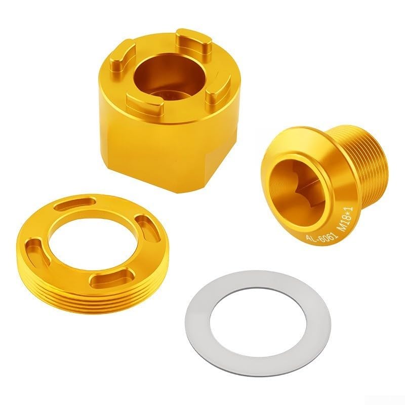 Crank Cap Removal Tool Designed for SRAM Bottom Bracket Cranksets Supporting Regular Bike Servicing Needs (E-Gold)