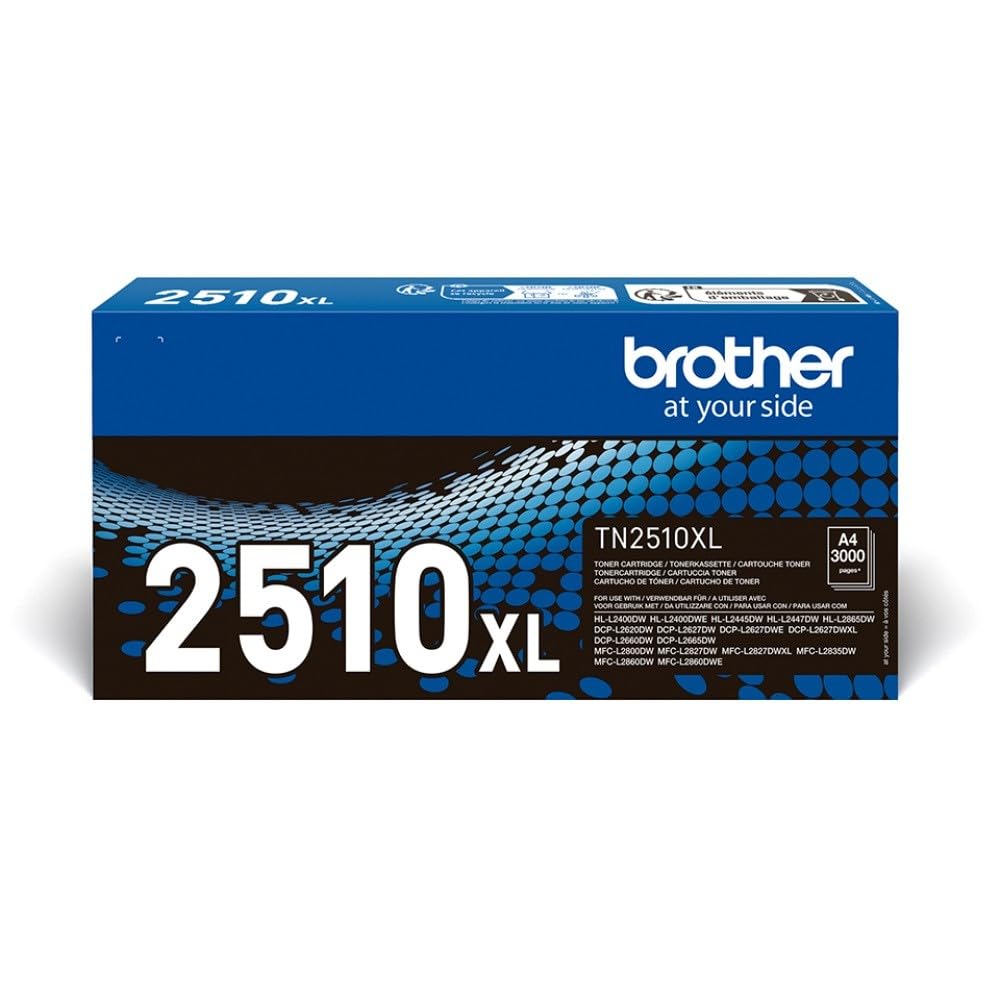 Brother MFC-L2800DW | Imprimante Multifonction 4 en 1 (Impression/Scan/Copie/Fax) Laser Monochrome TN2510 - Cartouche de Toner Originale - Noir and TN2510XL