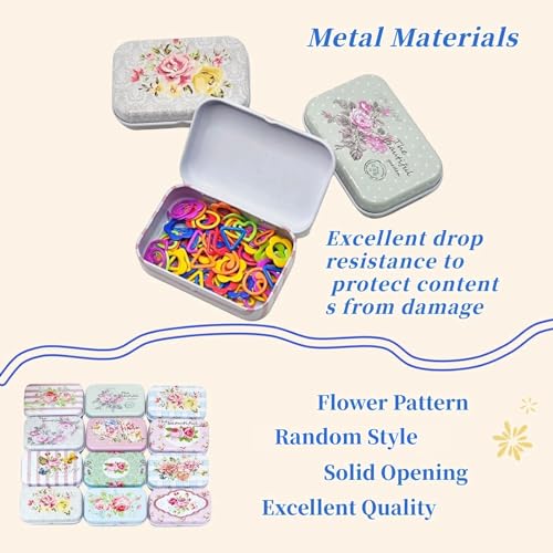 Image of Wonafa 80 Pcs Metal Stitch Markers,4 Styles Colorful Crochet Stitch Markers with Storage Box for Crocheting Clothing Tag DIY Craft Project (Mix 4 Color-80Pcs)