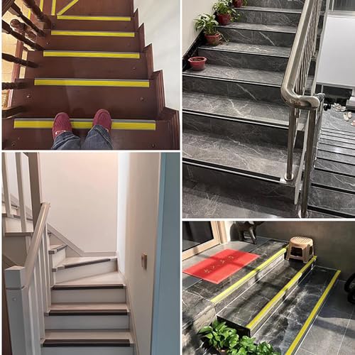 Protector de borde de escalera antideslizante para evitar caídas en escalones interiores 8