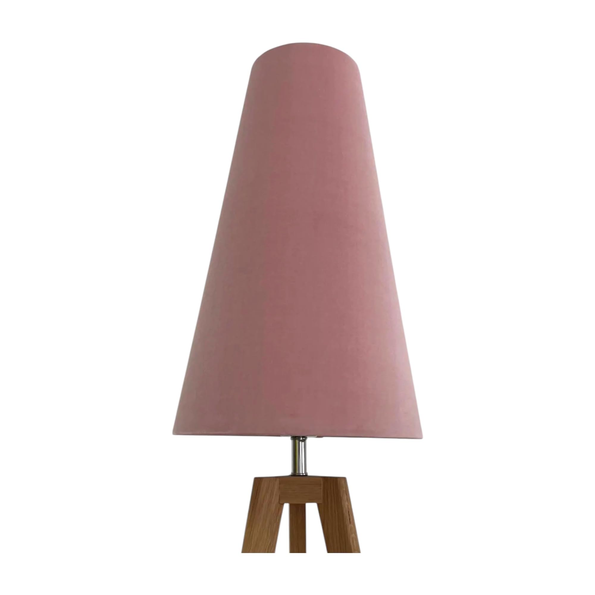 Blush Pink Velvet Extra Tall Cone Lampshade
