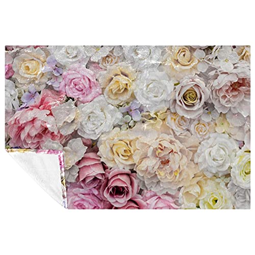 Couverture chaude et légère à fleurs pour nuits fraîches