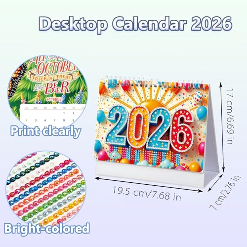 Calendario de escritorio Diamond Art y pintura de diamantes pequeña 6