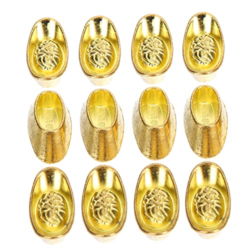 jojofuny 20 Pièces Année Poids Yuans Nouveau L Créatif Papier Shui Lingots Petit De Partie d'or Bao Décor Yuanbao Ornement Lingot Chance Cristal Mini Citrine Ornements Décoration Cover