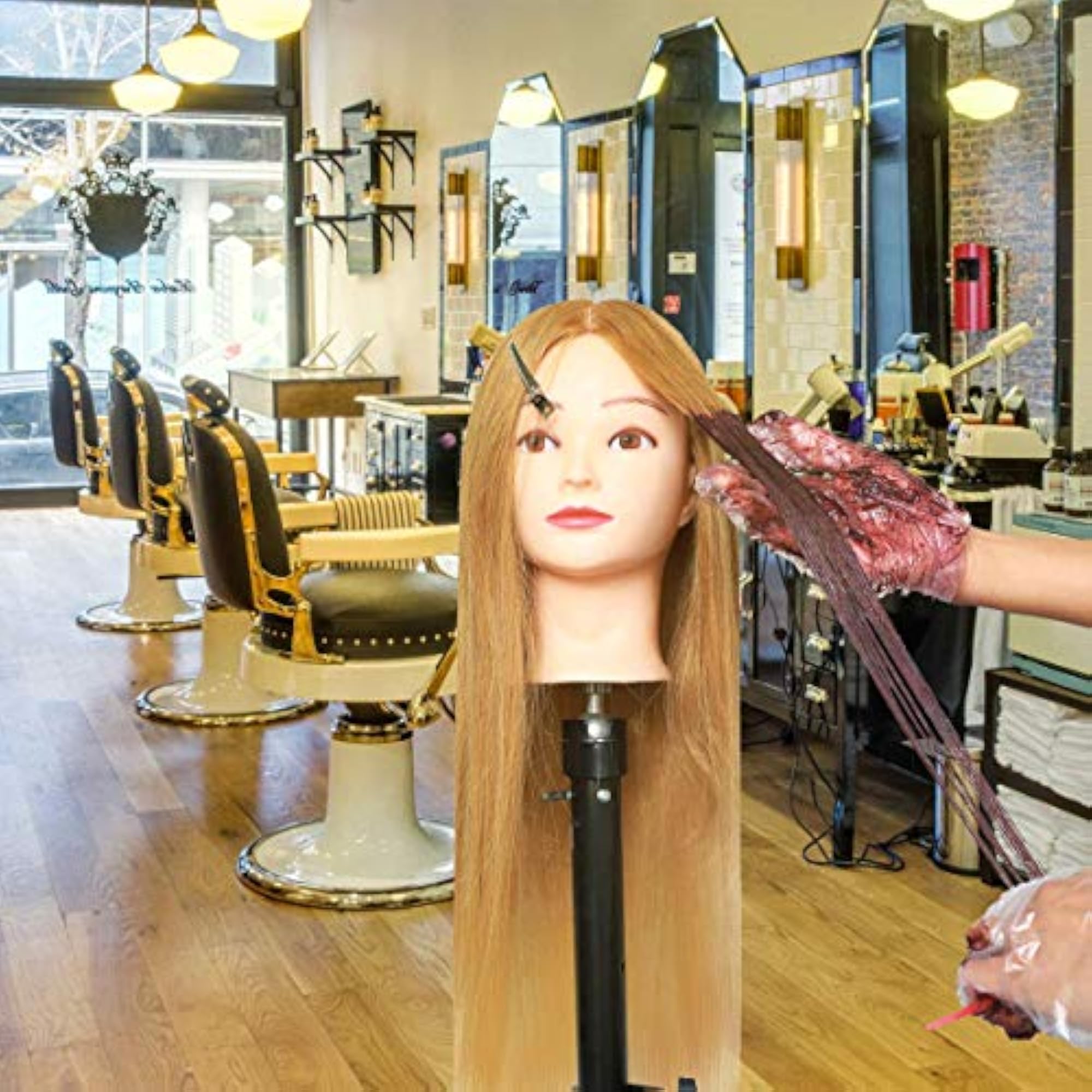 100% Curling Dummy, 28 Inches, 85% Real Human Hair Dummy