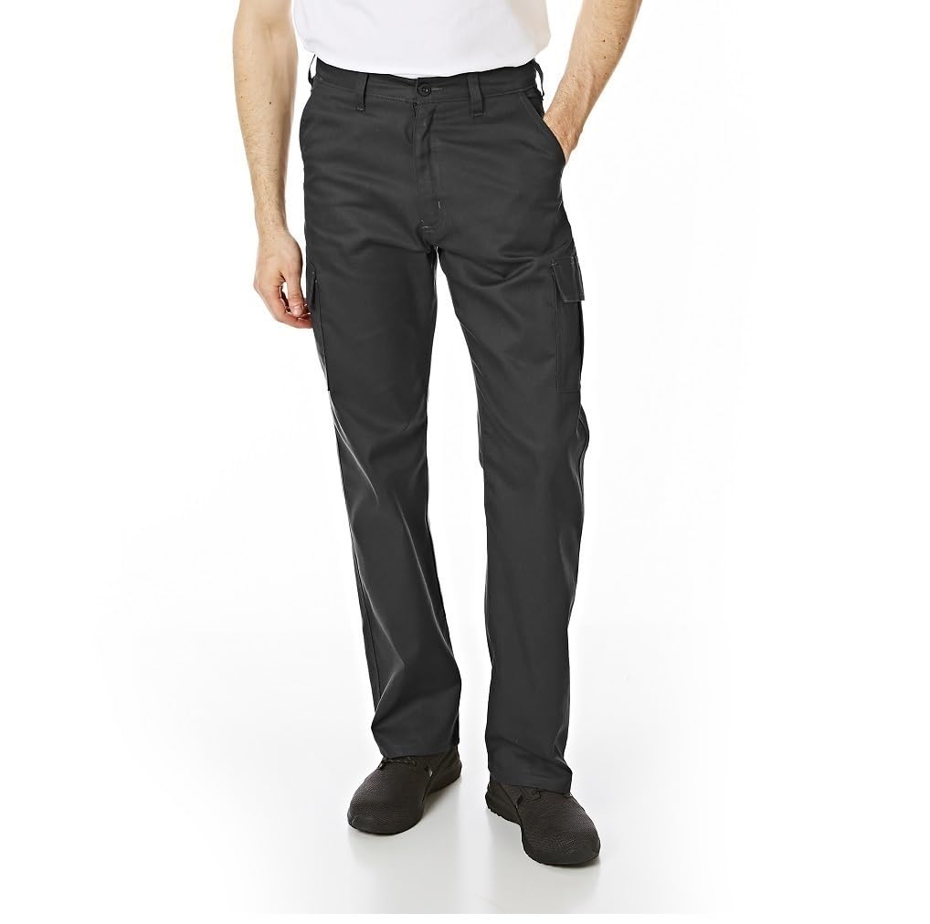 Lee Cooper Pantalon Travail Homme Cargo 245 GSM – Workwear Résistant Multi Poches Entretien Facile, Pantalon Sécurité Coupe Droite Bouton Zip