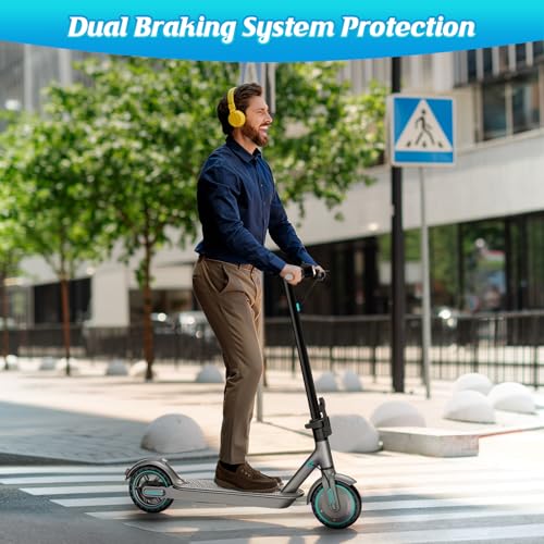 Image of 350W /500W Adult Electric Scooter, 8.5 inch /10 inch Solid Tires, 36V 7.8AH-15AH Battery, UP to 19-25MPH, 20-31 Miles Range, Foldable Lightweight E-Scooter, Dual Brakes, App Control, Max Load 265 LBS