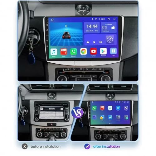 Radio pantalla Incell para Passat B6 con Bluetooth y mandos al volante 2