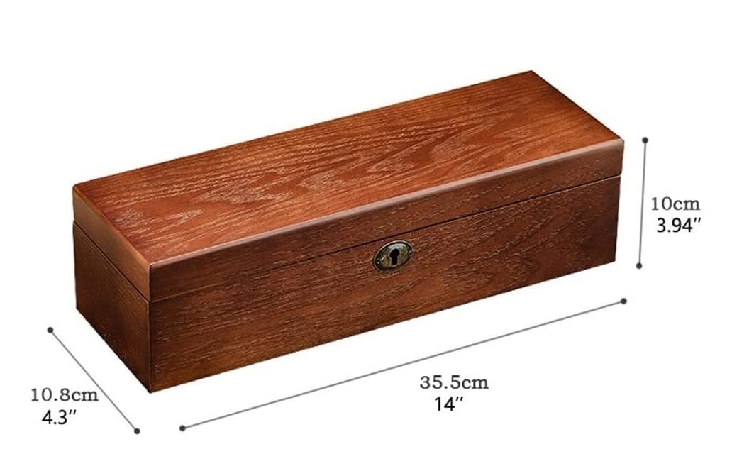 Pudełko Na Zegarek Drewniane Pudełko Na Zegarek 6/10 Kratek Pudełko Do Przechowywania Zegarków Z Zamkiem Etui Na Biżuterię Etui Na Zegarki Organizer Na Zegarki Męskie, C