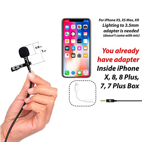 Lavalier Mikrofon für Smartphone, Mini Omnidirectional Kondensator-Mikrofon für iPhone & Android mikrofon Smartphone… - Image 6
