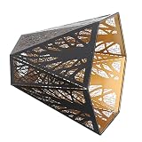 Minkissy Black Chandelier Metal E27 Lamp Shade Replacement Hollow- out Tree Shadow Light Cover Geome