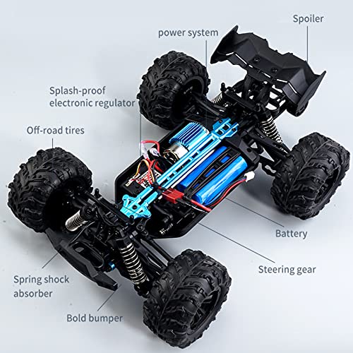 X-Verse 16101PRO 4WD RC Offroad Car - 2,4 GHz, borstelloze motor, 70 km/u drift auto speelgoed - cadeau voor kinderen en volwassenen - 2 batterijen (rood