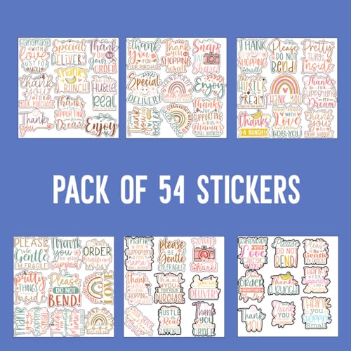 Image of Zesta Aesthetic Stickers for Laptop /Waterproof Anime Decal for Books /Vinyl Sticker for Fridge /Easy to Use Korean Car Sticker Kawaii Cute Stickers (Thank You (Small Business))