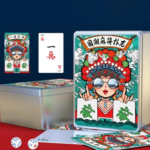 Juego de Mahjong Chino Tradicional con 144 Fichas miniatura 5