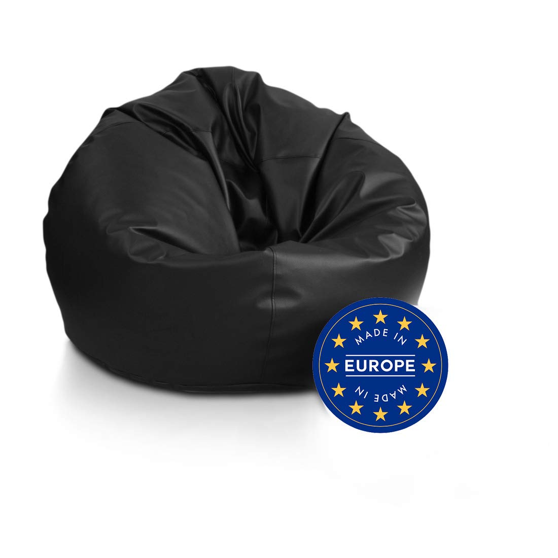 Ecopuf Sakwa M Pouf rembourré avec double fermeture éclair anti-perte 90 x 50 cm