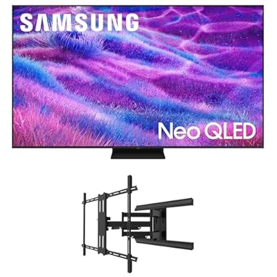 Samsung QN75QN80FAFXZA 75 Inch Neo QLED QN80F Series Supreme UHD 4K TV with a Kanto PMX800 Full Motion Dual Stud Mount (2025)