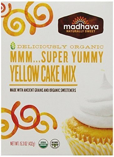 Madhava Super Yummy Yellow Cake Mix 15.3 Oz (Pack of 3) by Madhava