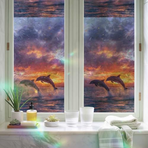 Vinilo decorativo para ventana efecto vitral 35.4 x 78.7 pulg miniatura 3