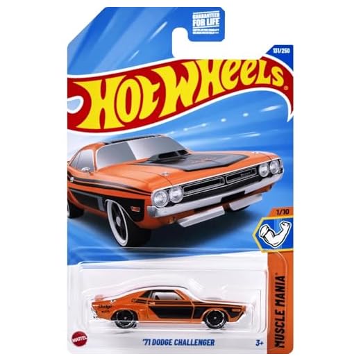 Hot Wheels '71 Dodge Challenger, Muscle Mania 1/10 [Orange/Black] 131/250