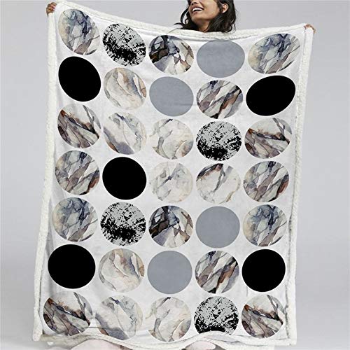 Blanket Marmordecke Geometrische Sherpa Decke Gold Grau-Bett-Sofa-Decke Weiche Bettwäsche 3D Animal (Color : 9, Size : 150cmx200cm)