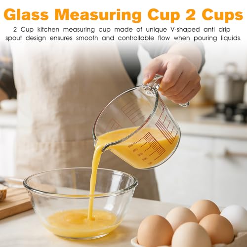 Vaso medidor de vidrio borosilicato 500 ml con asa miniatura 6